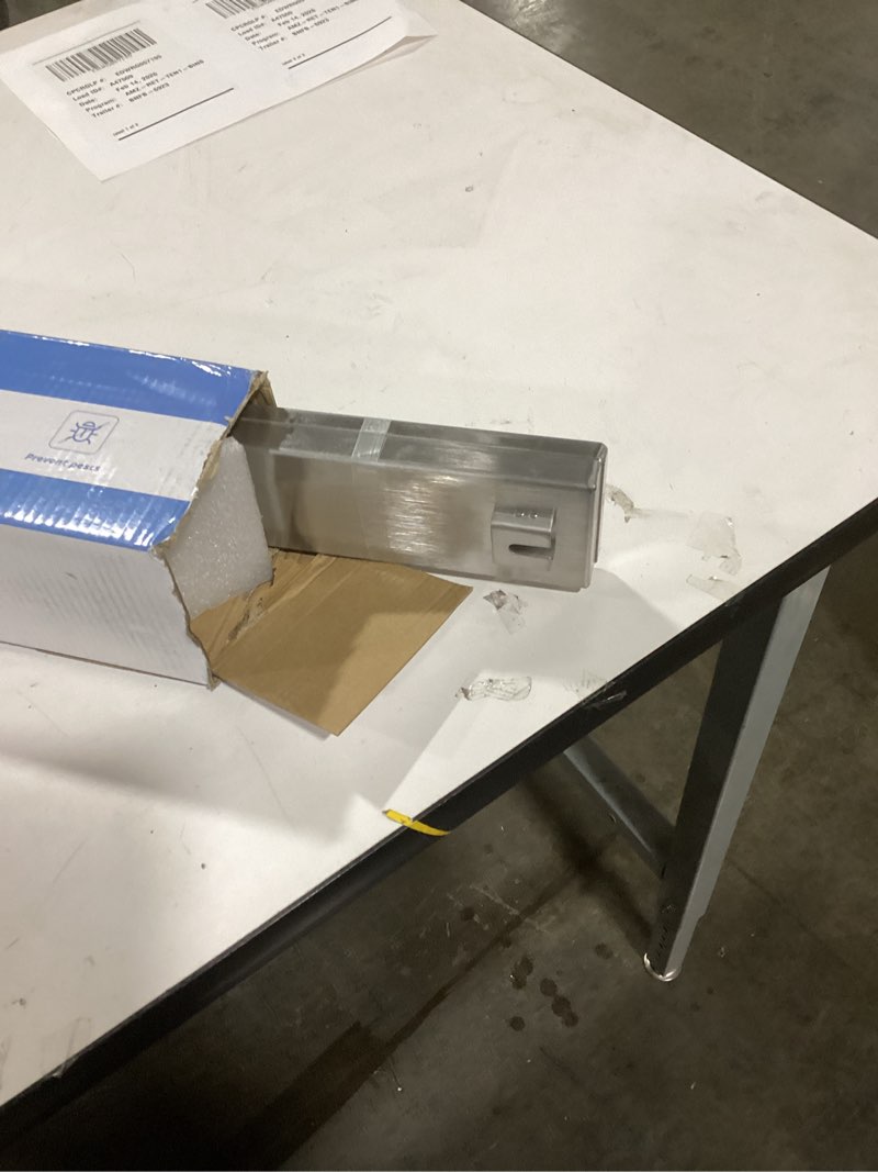 Condition photo showing Good Condition for SaniteModar 24 inch Linear Shower Drain with Removable Square Hole Panel by Using Brushed 304 Stainless Steel Process, Linear Drain Equipped with Adjustable Feet and Hair Strainer Stainless Steel 24 inch