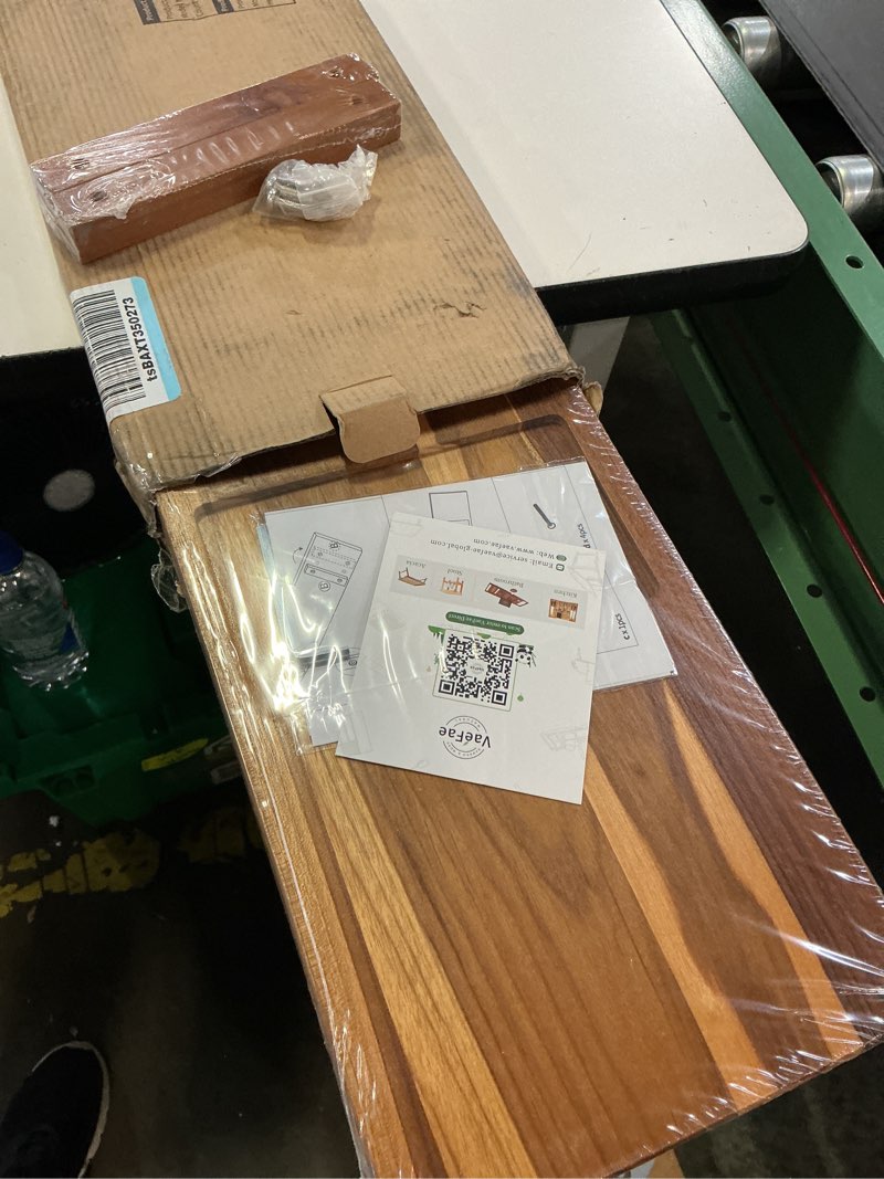 Condition photo showing New/Like New for vaefae teak bathtub tray table, wooden bath board for tub with wine and ipad holder 34.3" x 7.8" x 0.8"