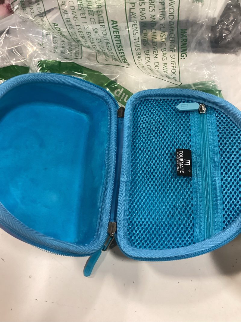Condition photo showing Good Condition for Tourmate Hard Travel Case for Philips K4206 Kids Wireless On-Ear Headphones/iClever HS19 Kids Headphones/RORSOU R10 On-Ear Headphones, Protective Carrying Storage Bag (Blue, Case Only)