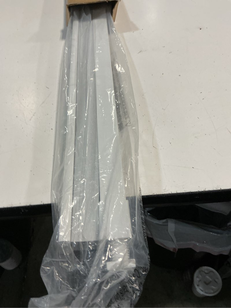 Condition photo showing As Is for lazblinds cordless cellular shades, no tools no drill blackout honeycomb shades pleated blinds for windows, 28'' w x 48'' h, silver white blackout-silver white 28'' w × 48'' h