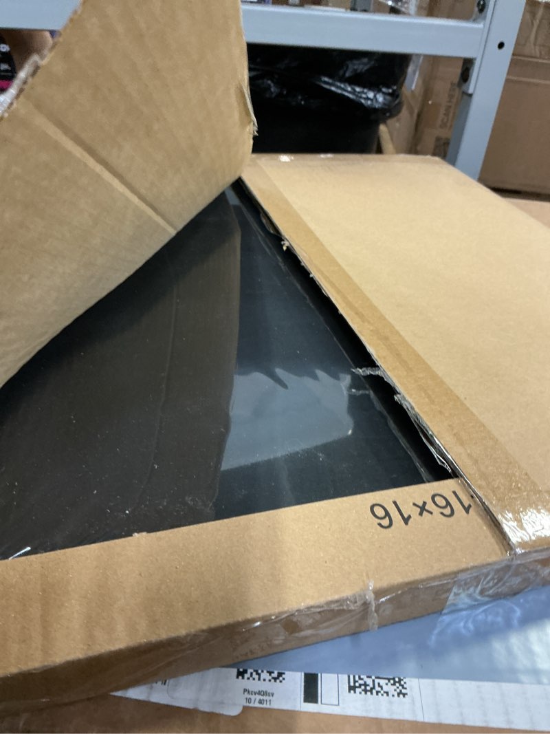 Condition photo showing Good Condition for americanflat 16x16 picture frame with polished plexiglass - use as 12x12 frame with mat or display 16x16 photo without mat - hudson collection - wide square frames for wall display - black black 16x16