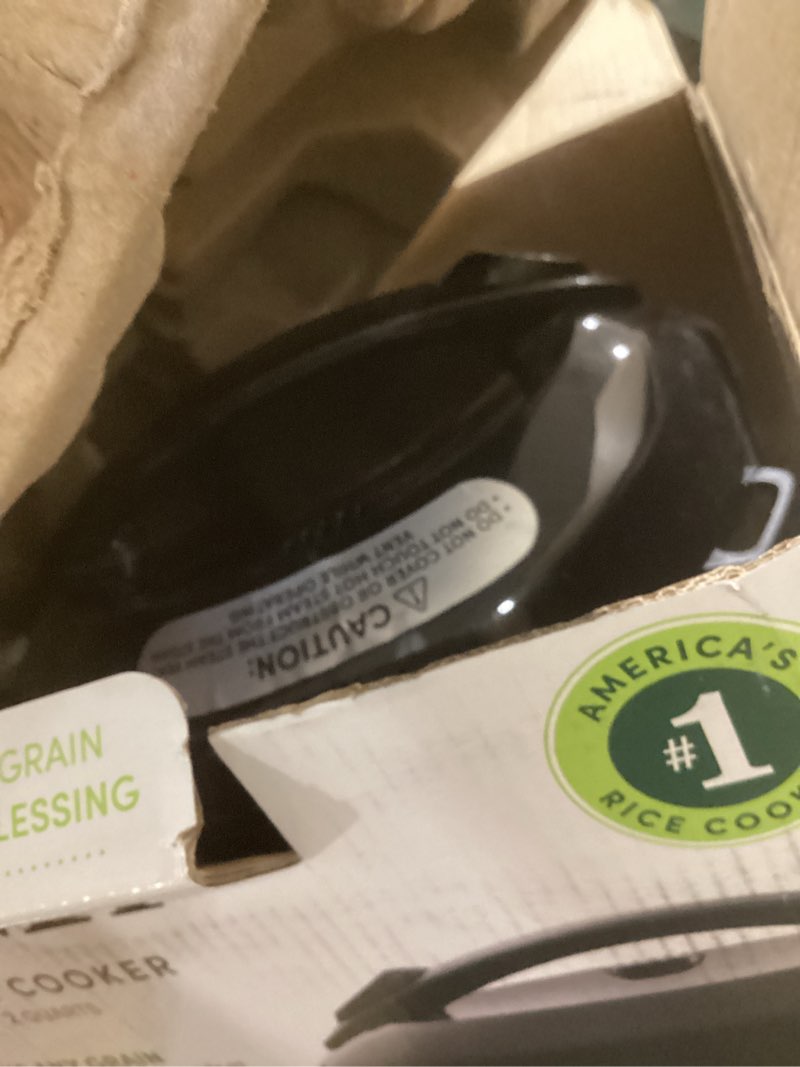 Condition photo showing As Is for aroma® 8-cup (cooked) / 2 qt. digital rice & grain multicooker, durable nonstick inner pot, oatmeal, steam, white & brown rice, keep warm classic 4 cup uncooked