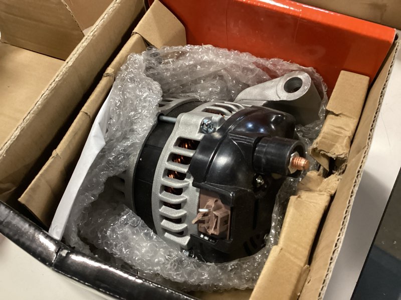 Condition photo showing As Is for a-premium alternator compatible with chrysler 200 2011-2014, town & country 2011-2016 & dodge avenger 11-14, grand caravan 11-20, journey 11-19 & ram c/v & volkswagen routan, v6 3.6l, 12v 160a