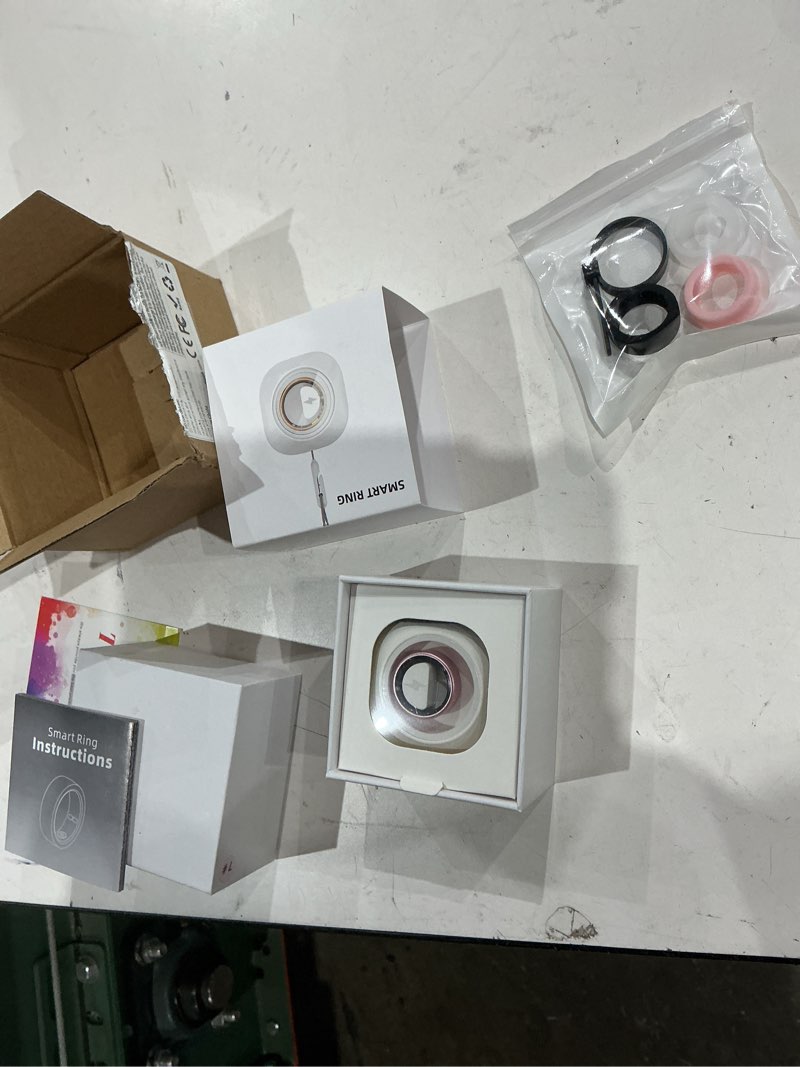 Condition photo showing Good Condition for smart ring for women men, health tracker rings, ip68 waterproof fitness ring, 7-day battery sleep ring with charging case and ring protector, remote photography, no app fees (lavender pink, 9#) lavender pink 9#