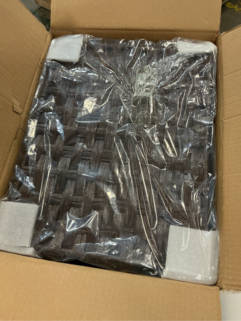 Condition photo showing Good Condition for Chrislley 90L Slim Laundry Hamper with Wheels, Rolling Laundry Basket with Lid and Renovable Liner Bag, Handwoven Rattan Organizer for bedroom, bathroom, laundry room (Brown) 90L Brown