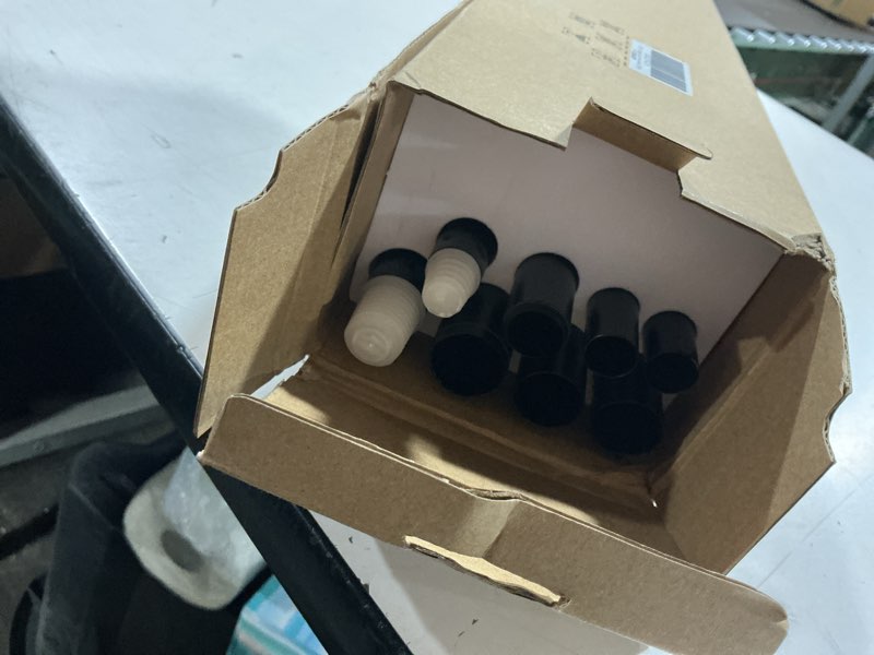 Condition photo showing As Is for Double Curtain Rod 66 to 120 Inch, HOTOZON 1 Inch Heavy Duty Double Curtain Rods for Windows 54 to 116 Inches(4.5-9.6 ft), Telescoping Drapery Rod with Simple End Finials, Black Black 66-120"