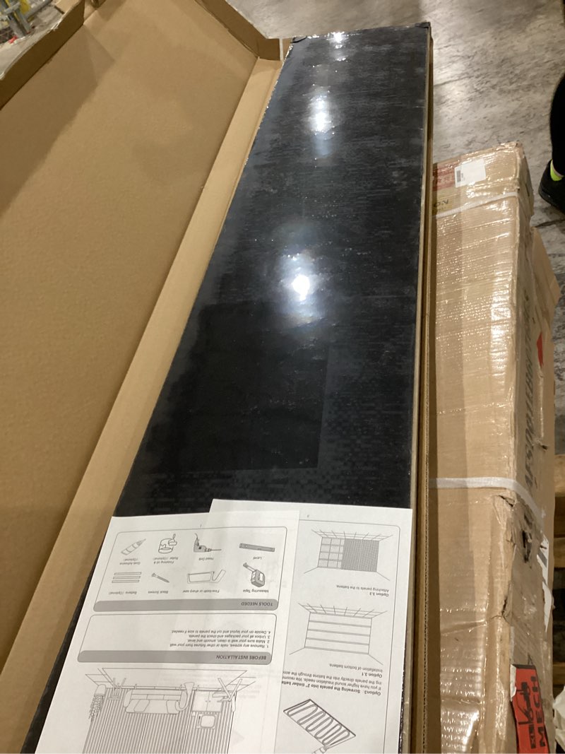 Condition photo showing Good Condition for wood wall panels, 2-pack 48’’ × 24’’ accent wall panels, 3d acoustic panels for wall, wall panels for interior wall décor (oak) 48 * 24 inch oak