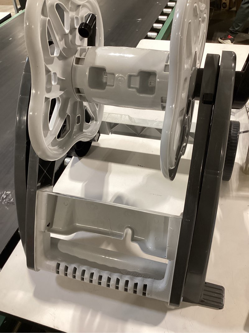 Condition photo showing As Is for suncast hosemobile plastic 175-ft cart hose reel incomplete