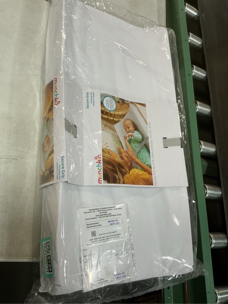 Condition photo showing New/Like New for Munchkin Secure Grip Baby Diaper Changing Pad for Dresser, Waterproof and Wipeable, Contoured, Standard Size (14.75" x 31"), White