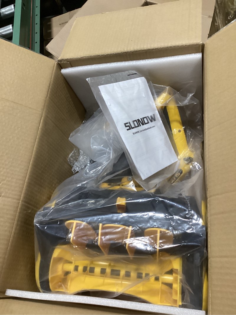 Condition photo showing Good Condition for Cordless Snow Shovel, 20V Electric Snow Blower Compatible with De-Wait(No Battery), 13.5 Inch Cordless Snow Removal Shovel with Directional Plate - Yellow No Battery-Yellow