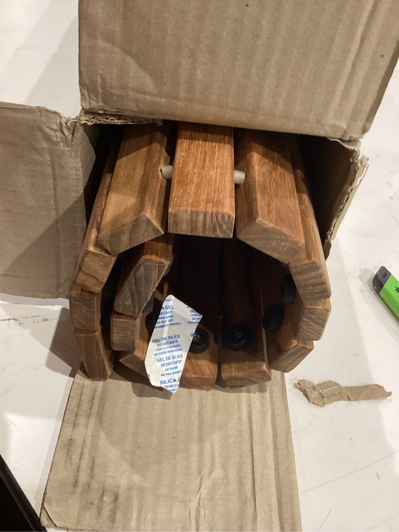 Condition photo showing Good Condition for nordic teak 100% solid teak wood string mat - indoor and outdoor use - non-slip wooden platform for sauna, pool, hot tub flooring decor and protector (oiled finish, 31.4" x 19.6") oiled finish 31.4" x 19.6" (rectangular)