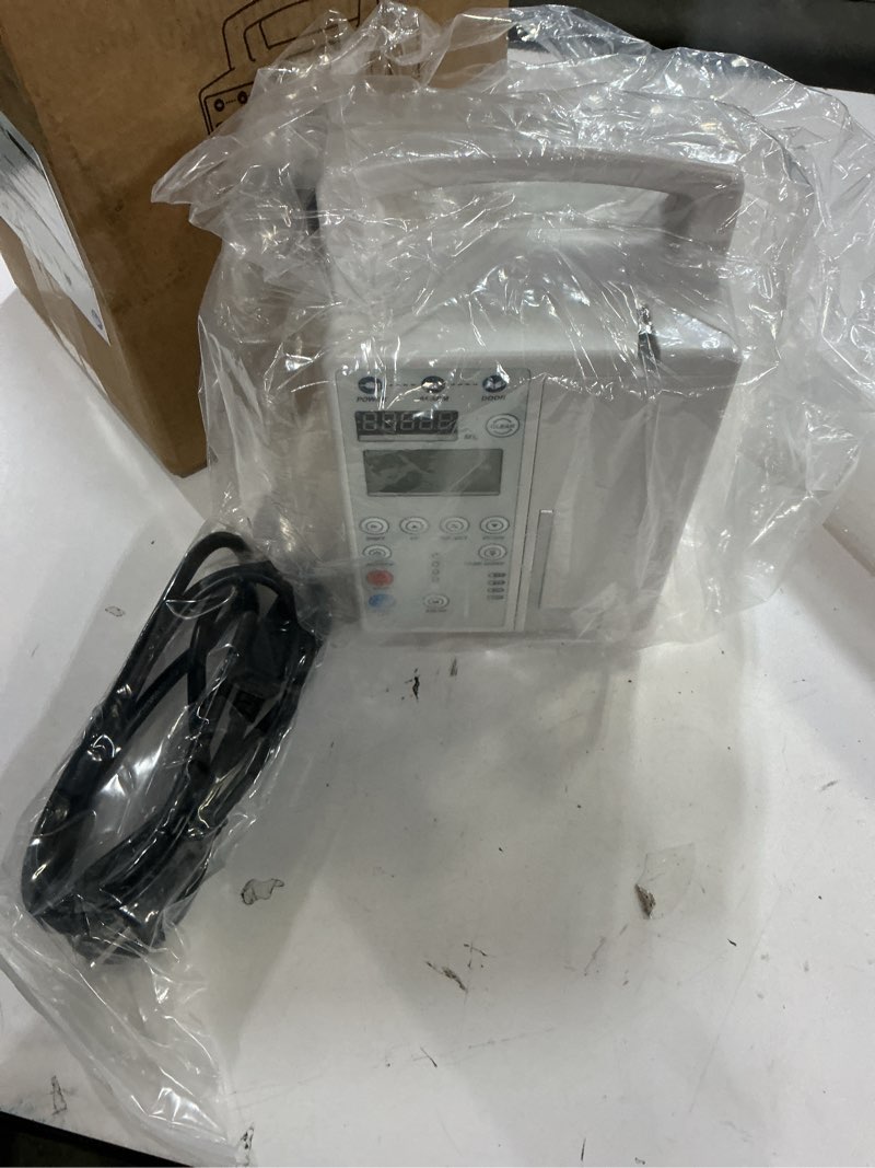 Condition photo showing Good Condition for rechargeable automatic audible and visual alarm veterinary in-fusion pump, portable fluid administration pump machine with lcd display, kvo, alarm, calibration