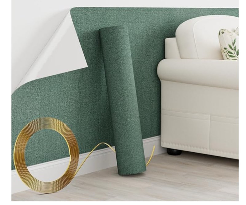 Homease 3D Wall Panels for Interior Wall Decor, Faux Linen Textured Foam Peel and Stick Wallpaper wi