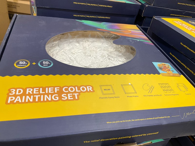 long quan celadon 3d paint by numbers kit for adults – diy framed canvas with acrylic paints & brushes, ideal for art lovers & home décor