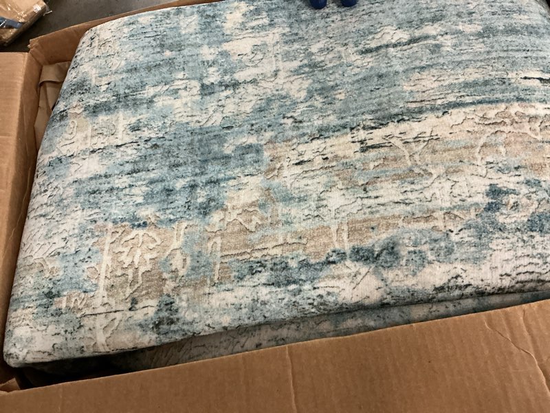 Condition photo showing Good Condition for 6x9 area rug living room rugs - washable rug large modern abstract soft thin carpets indoor floor no slip vintage carpet for bedroom under dining table nursery home office decor blue 6' x 9' (rectangular) blue