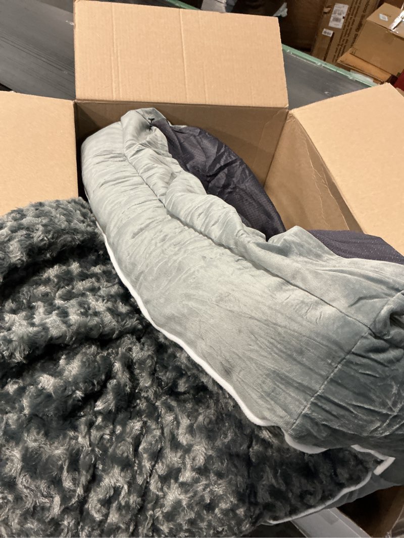 Condition photo showing Good Condition for Similar Faux Fur Orthopedic Dog Bed, Super Soft Large Dog Bed, Supportive Foam Bolster Pet Sofa with Waterproof Lining Cover, Washable U-Shaped Pet Couch with Anti-Slip Bottom Design, Grey XL 42x30x7 inch Grey XL (42*30*7)