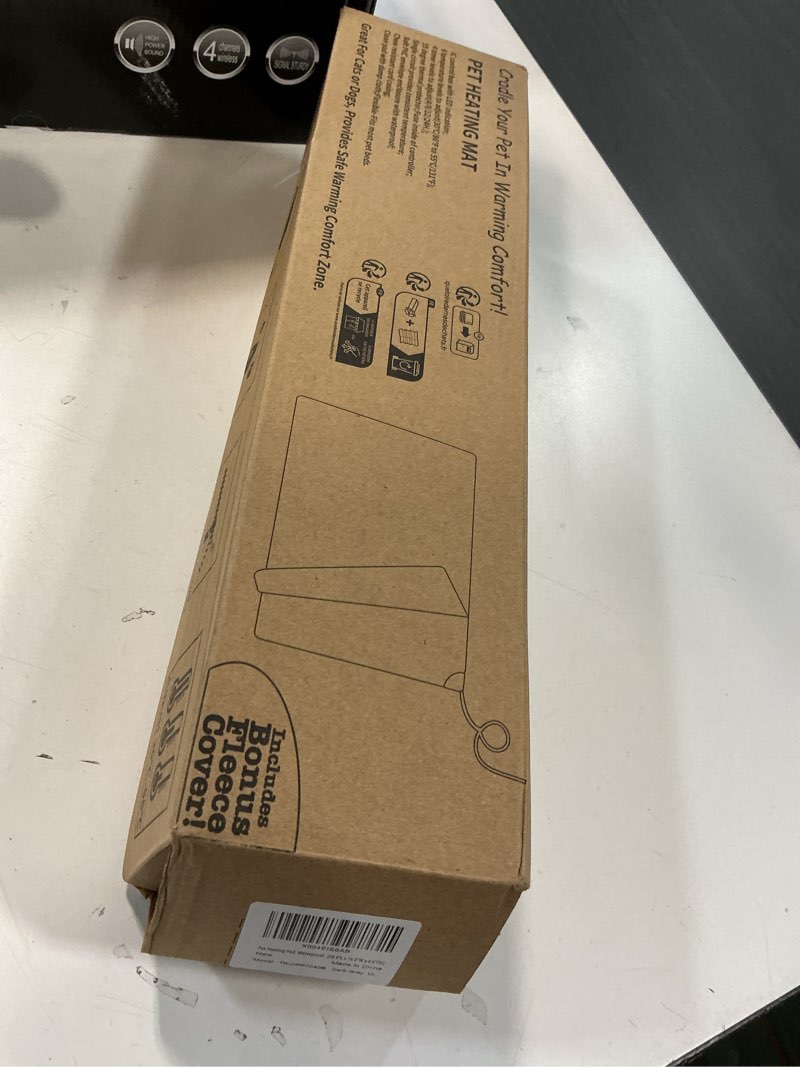 Condition photo showing New/Like New for Pet Heating Pad, Waterproof Dog Cat Heating Pad with Timer Smart Thermostat Switch Chew Resistant Cord, Cat Heating Pad Indoor Heated Blanket Pet Heating Pads ((Large(28.0" L x 16.0" W x 0.6" Th)))