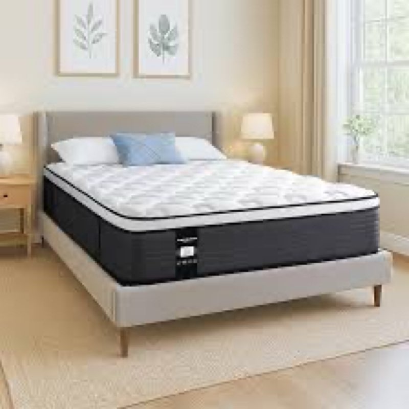 (Different color)10 Inch Full Hybrid Mattress,Made in USA,Hypoallergenic Top Layer,Cooling Gel Memory Foam and Wrappe