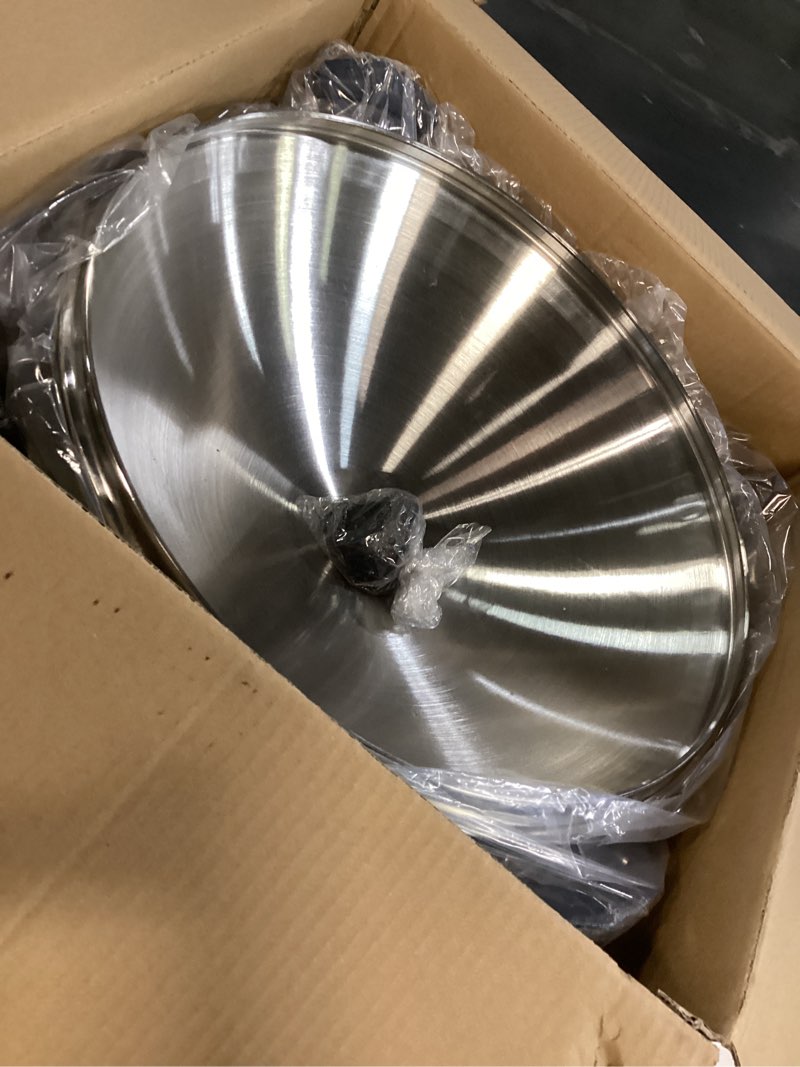 Condition photo showing Good Condition for letfeng steamer pot for cooking 19 inch steam pots with lid 3-tier multipurpose stainless steel steaming pot cookware with handle for vegetable, dumpling, stock, sauce, food