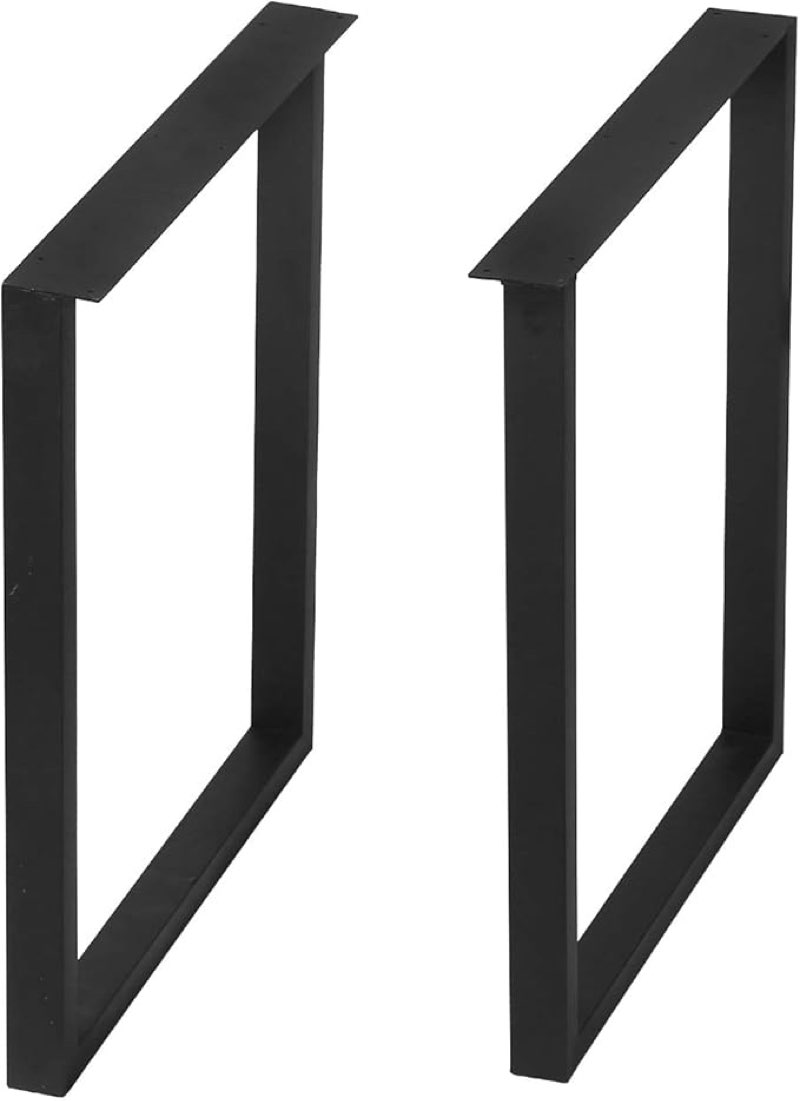 MBQQ Furniture Legs 28”Height 24”Wide Rustic Decory Square Tube Table Legs,Heavy Duty Metal Desk Legs,Dining Table Legs,Industrial Modern, DIY Iron Bench Legs
