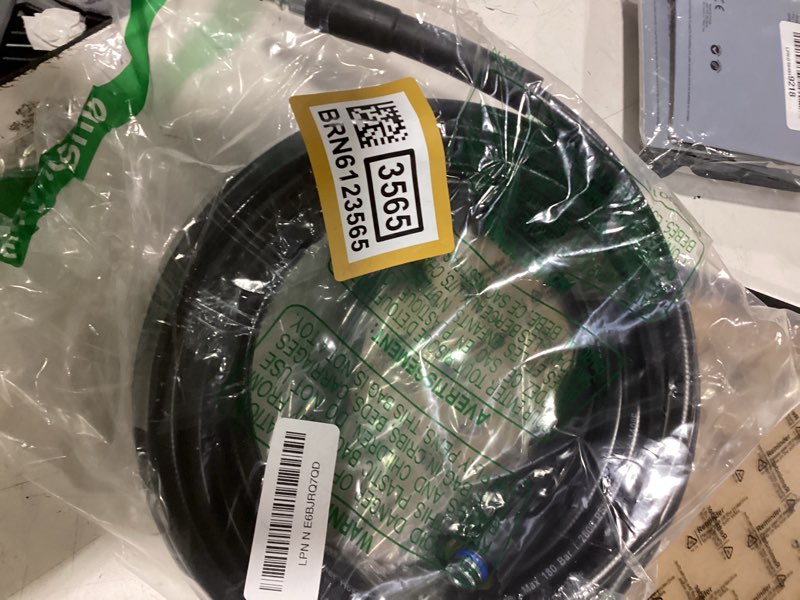 Condition photo showing As Is for bear force replacement pressure washer hose 32 ft * 2600 psi, high pressure water cleaning hose, compatible with some of black & decker, some of ar blue clean
