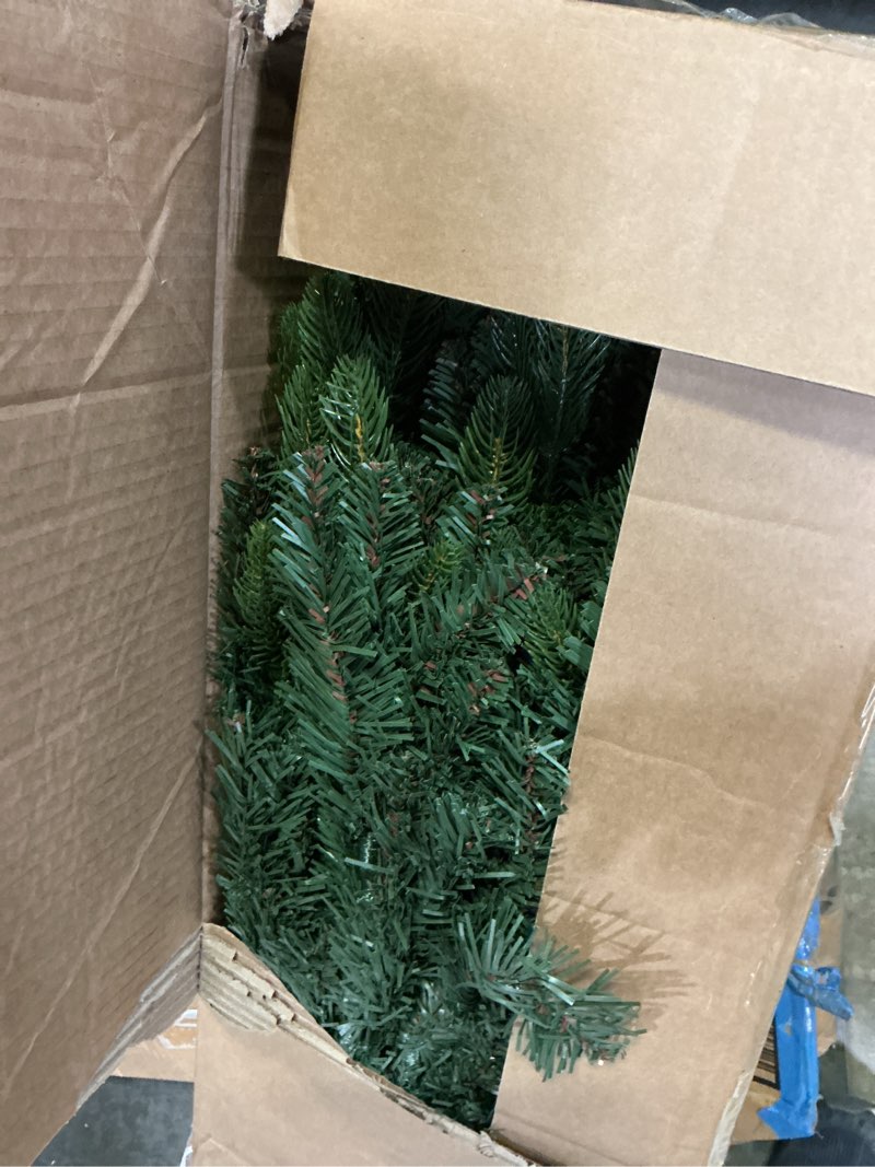 Condition photo showing As Is for 6ft Artificial Christmas Tree, 1152 Realistic Branch Tips, Easy Assembly Hinged Design, Includes Base