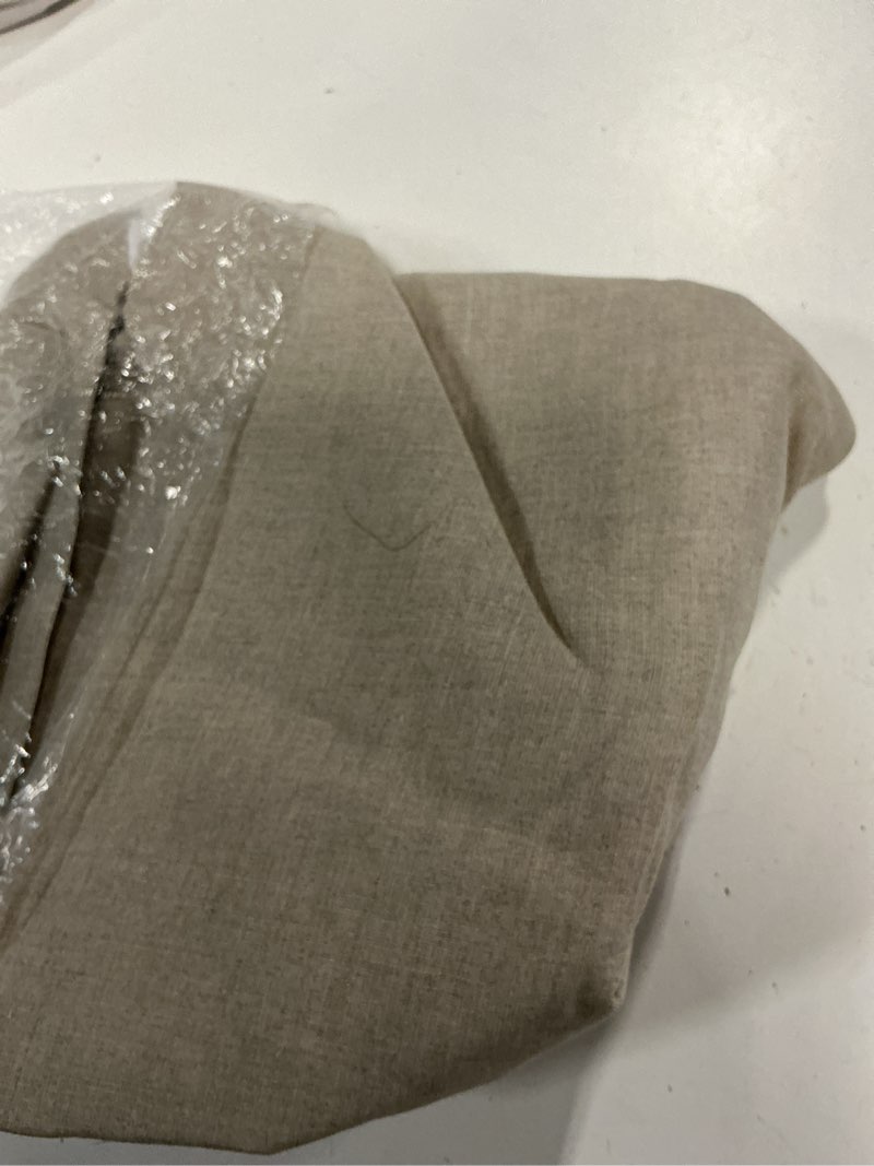 Condition photo showing Good Condition for european linen curtain, 48x96, dark flax
