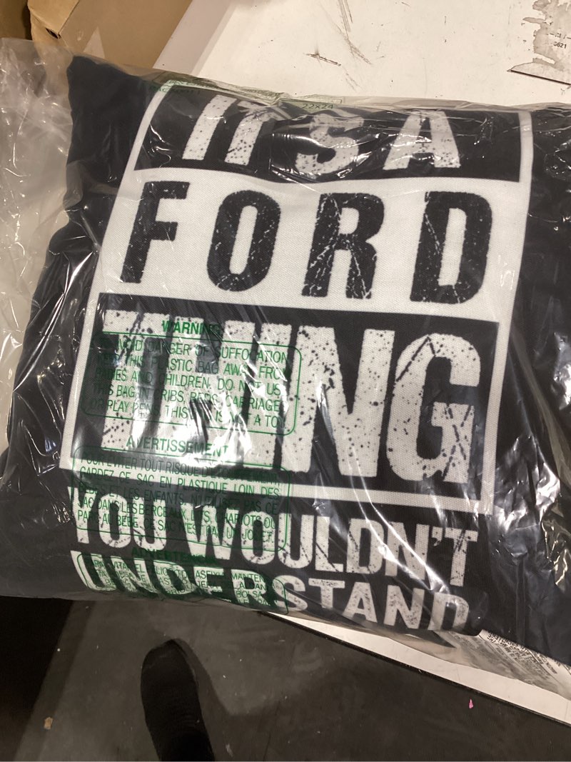 Condition photo showing New/Like New for It's A Ford Thing You Wouldn't Understand Family Name Throw Pillow 16x16