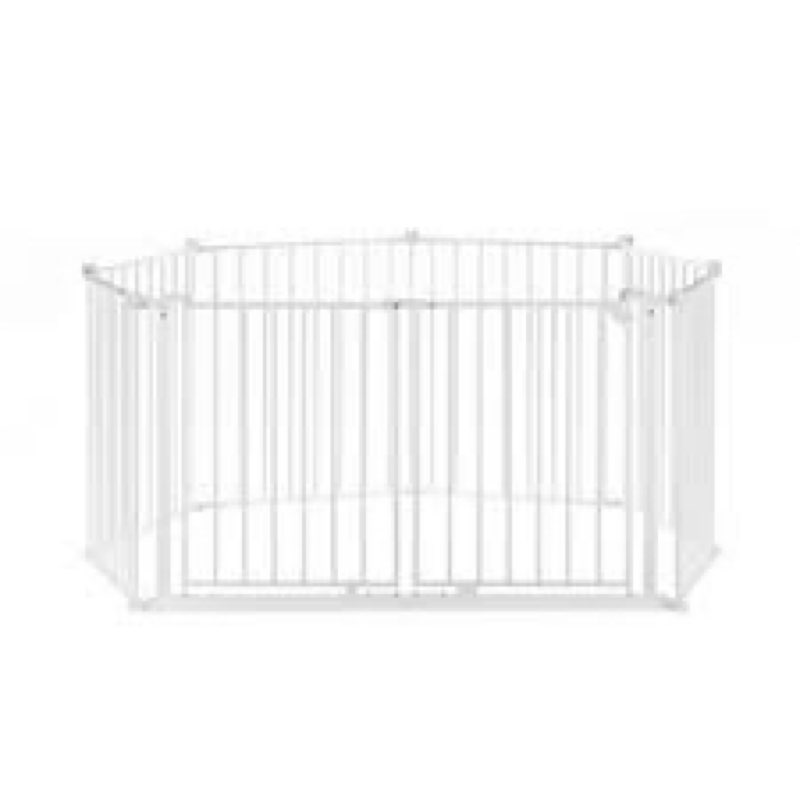 regalo safety 192" double door super wide baby gate & play yard, 8-panel adjustable safety gate for 