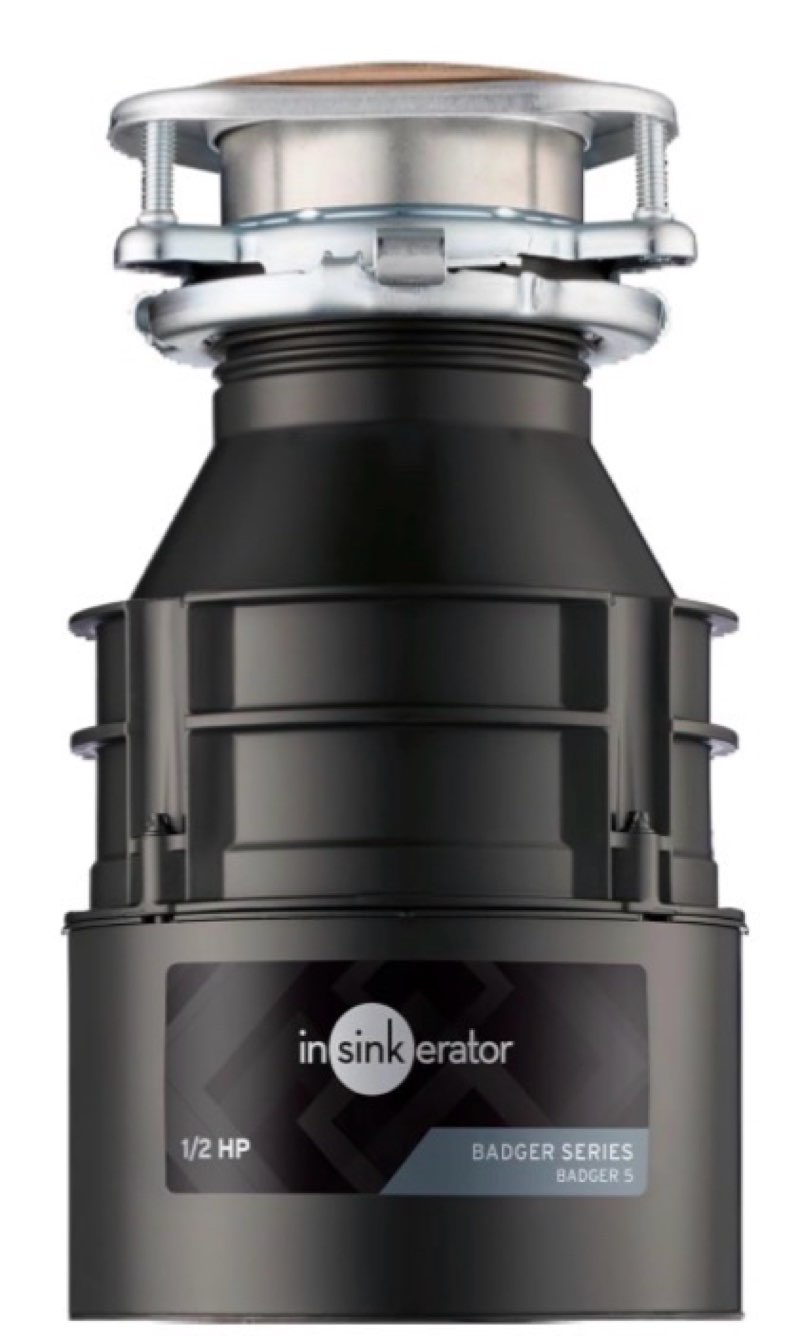 insinkerator badger 500, 1/2 hp continuous feed kitchen garbage disposal, badger series badger 500