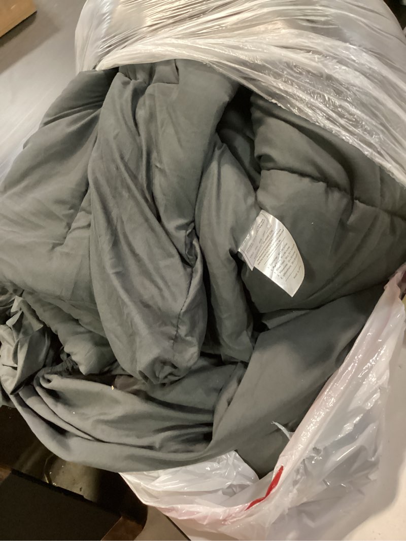 Condition photo showing Good Condition for (Similar)TAIMIT Queen Size Comforter Set - 7 Pieces, Bed in a Bag Bedding Sets with All Season Soft Quilted Warm Fluffy Reversible Comforter,Flat Sheet,Fitted Sheet,2 Pillow Shams,2 Pillowcases,Dark Grey