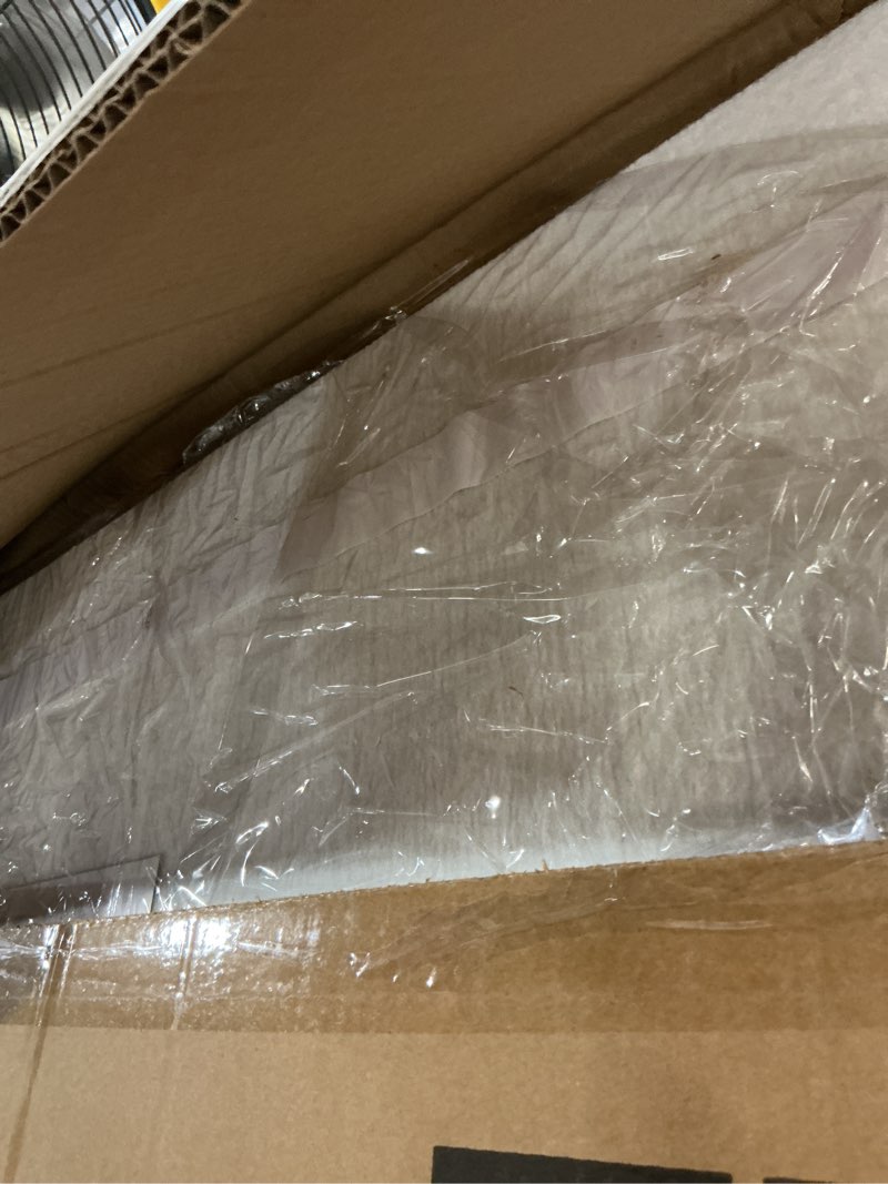 Condition photo showing New/Like New for linen bulletin board 30 x 20 inches, white cork board for wall, gold aluminum framed fabric pin board tack board, 10 push pins, white linen white linen 30"x20"
