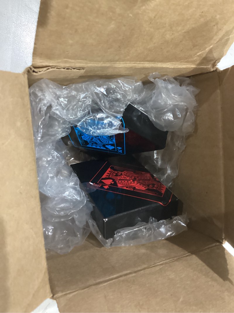 Condition photo showing Good Condition for 2 deck of waterproof poker cards and playing cards with flexible plastic pvc and classic trick cards red blue