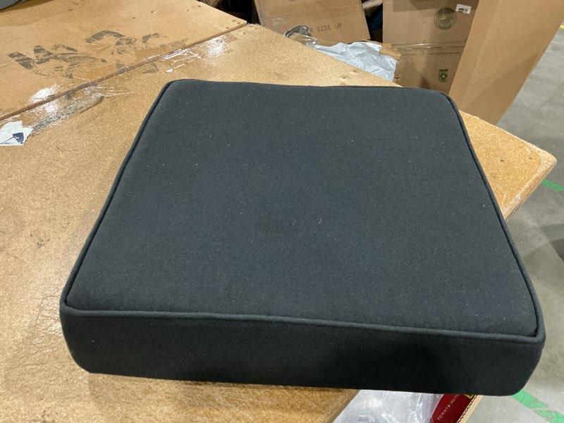 Condition photo showing Good Condition for shinnwa gel memory foam recliner cushion for elderly, dual-layer foam chair pad, extra large seat cushion for couch, armchair, wicker chairs, floor, 18 × 18 × 4in, black 18 × 18 × 4in black