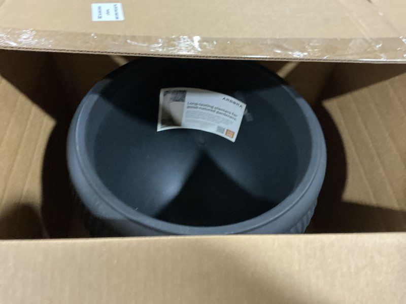 Condition photo showing Good Condition for arbora 18" cannes urn polyresin indoor and outdoor planter with classic black finish - durable, weatherproof, lightweight, large plant pot for patio, garden, deck, entryway