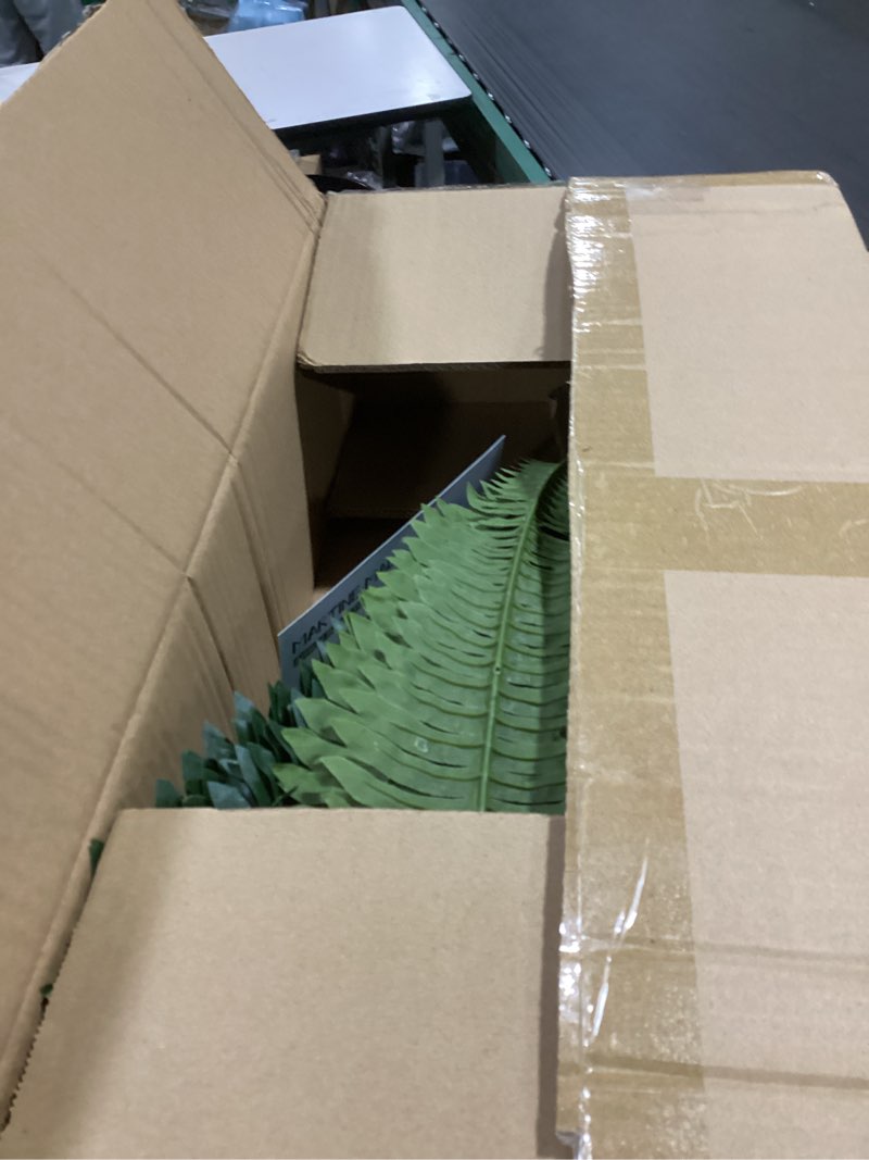 Condition photo showing Good Condition for martine mall 48 inch 128 leaves artificial ferns for outdoors look real fake ferns, large faux boston ferns for outdoor planter realistic uv resistant artificial fake plants for porch patio hanging 1pcs green