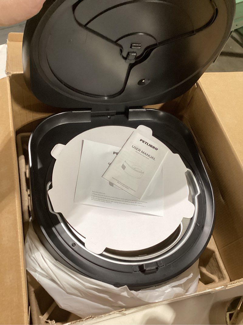 Condition photo showing Good Condition for PETLIBRO Automatic Cat Feeder Wet Food with Stainless Steel Bowl, Refrigerated Auto Cat Feeder with Semiconductor Cooling, 3 Fresh Meals for 3 Days, App-Controlled Pet Food Dispenser, Easy to Clean Black Feeder