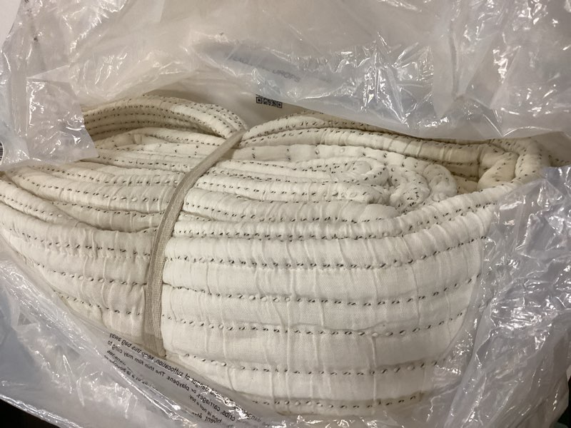 Condition photo showing New/Like New for quince organic cotton channel stitch coverlet set, king/cal king, undyed
