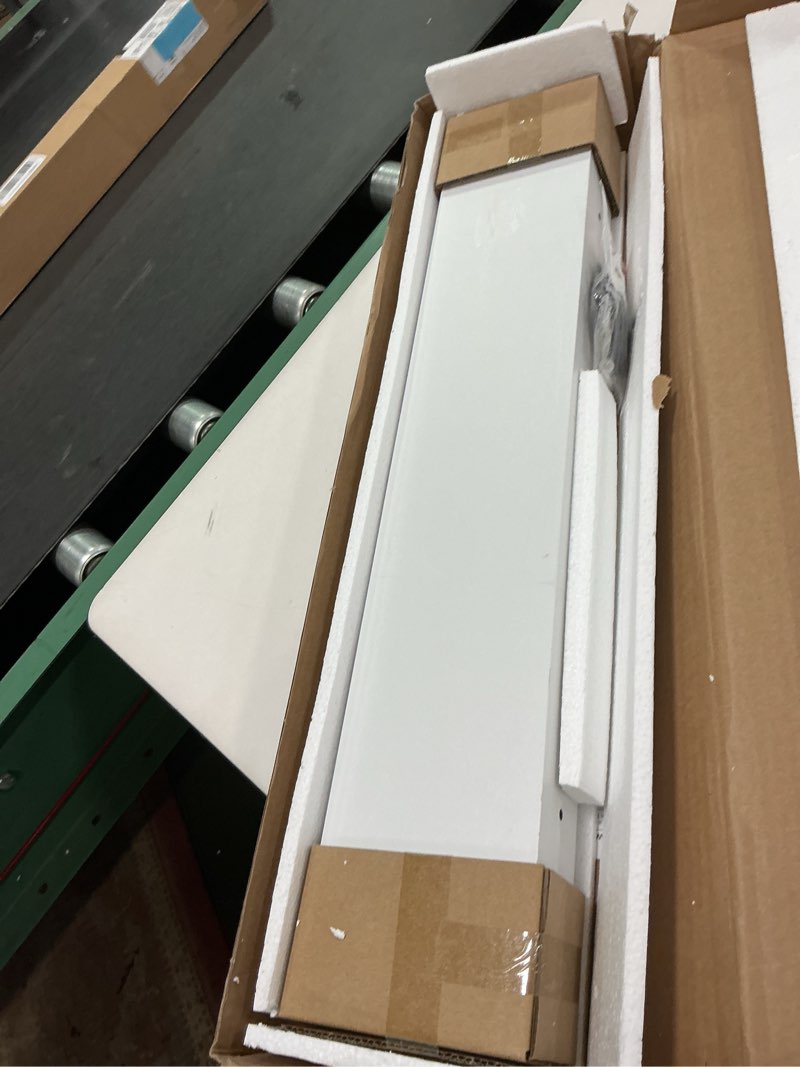 Condition photo showing New/Like New for Picture Ledge Shelf,24 inch Long Floating Shelves for Wall Set of 4,White Picture Shelf with Lip for Wall Decor,Living Room,Bedroom,Bookshelf,Nursery,Perfume