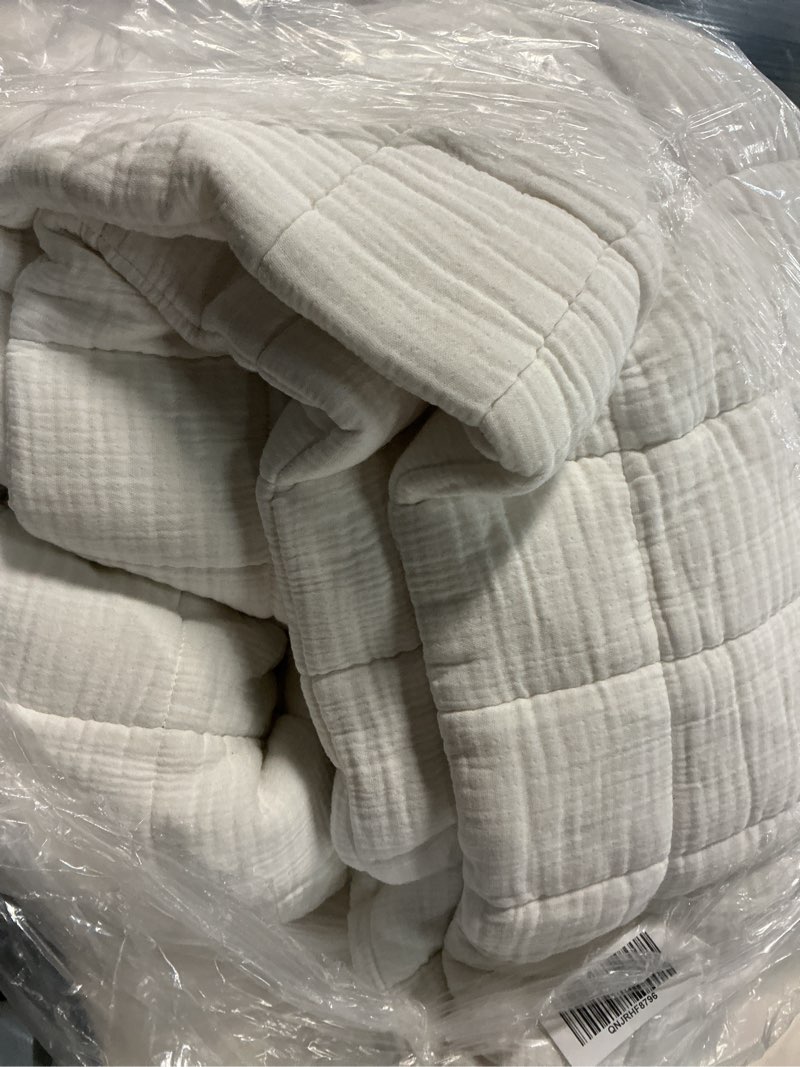 Condition photo showing Good Condition for european linen fitted sheet set, king, white