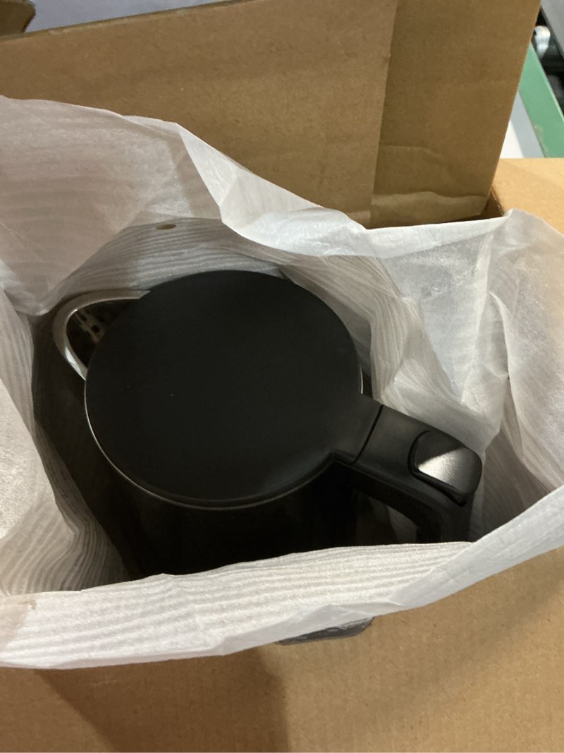 Condition photo showing New/Like New for electric kettle 1.0l 1200w, 7 temp settings, 4h keep-warm, fast-boil stainless steel electric tea kettle, 120v water boiler with auto-shut off, cool touch pp exterior for home office, black