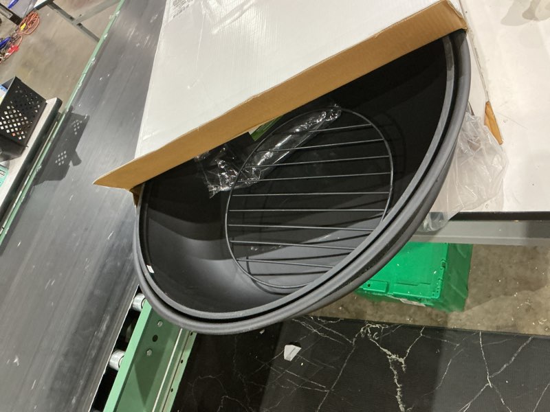Condition photo showing As Is for mainstays 28" round wood burning fire pit, steel frame