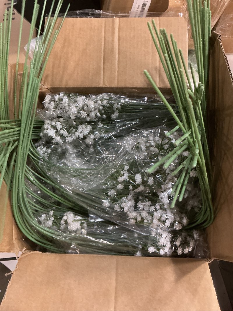 Condition photo showing Good Condition for waipfaru 100 pcs babys breath artificial flowers, baby breath flowers artificial bulk, real touch white fake flowers, faux babies breath gypsophila for wedding home decor floral arrangement babys breath white 100 pcs
