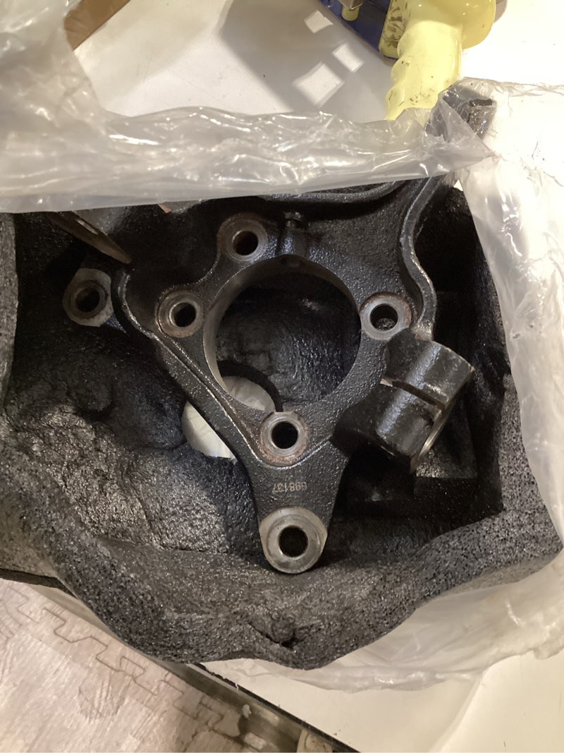 Condition photo showing Good Condition for parod 698137 front left steering knuckle assembly | fit 16-17 subaru crosstrek, 14-18 forester, 14-16 impreza, 14-14 wrx/wrx sti, 14-15 xv crosstrek, driver side