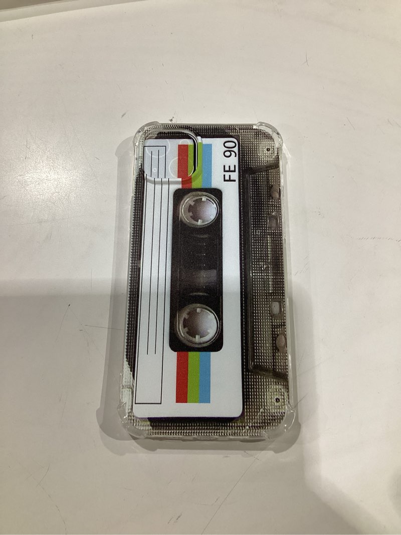 Condition photo showing Good Condition for Case for iPhone 14 Plus Matte Finish Heavy Duty Soft Back Cover with Reinforced Corners TPU Soft Bumper Retro Cassette Tape Case Compatible with iPhone 14 Plus