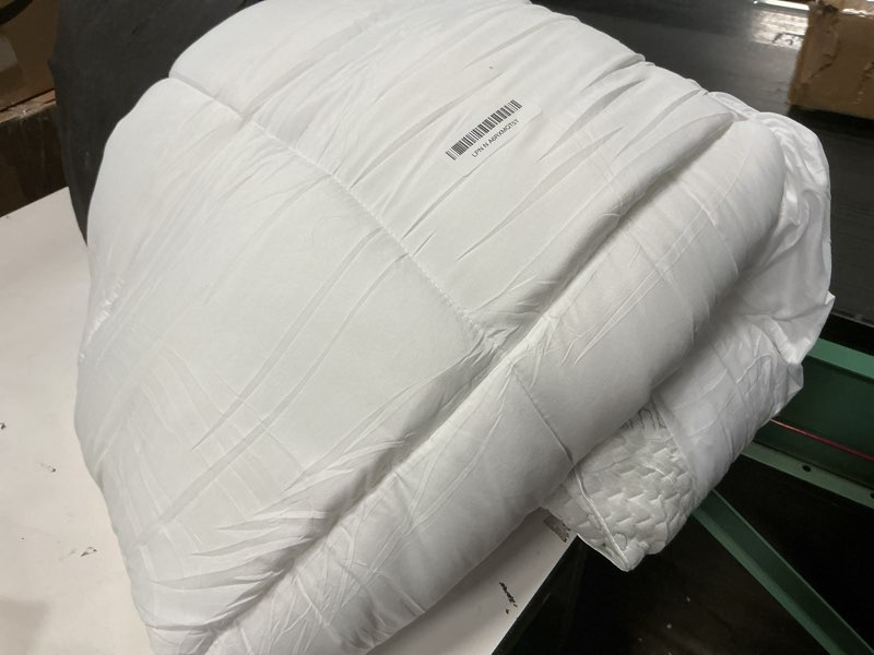 Condition photo showing As Is for 3 Inch Mattress Topper Full Size - 1500GSM 3D+7D Down Alternative Fill Pillow Top Mattress Pad, Viscose Made from Bamboo Cover, Extra Firm for Back Pain, 6"-18" Deep Pocket(54"x75") Green Full