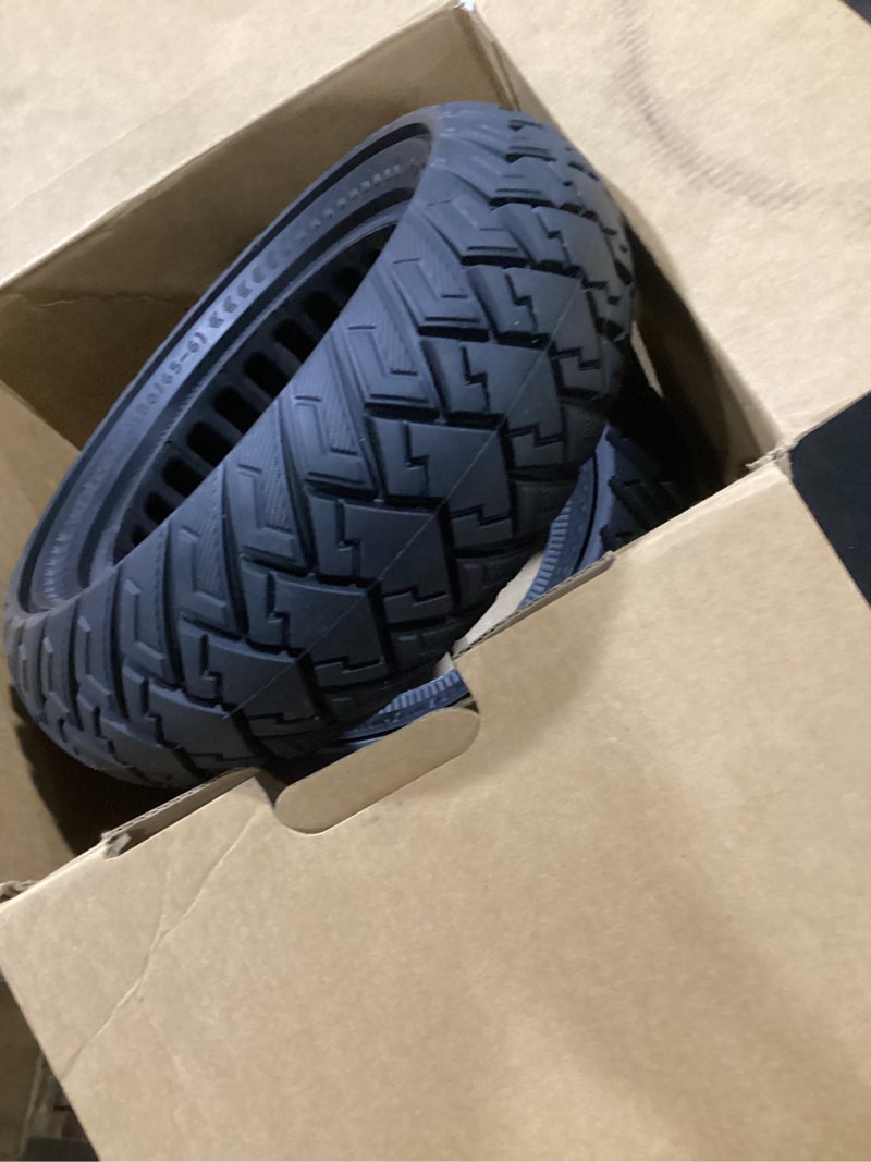 Condition photo showing Good Condition for 2 pcs 10x3.0 255x80 (80/65-6) solid tire,10 inches electric scooter tires 10 x 3.0 solid tires front or rear replacement solid rubber tires compatible with 10x3.0 electric scooter tire(p-1009)