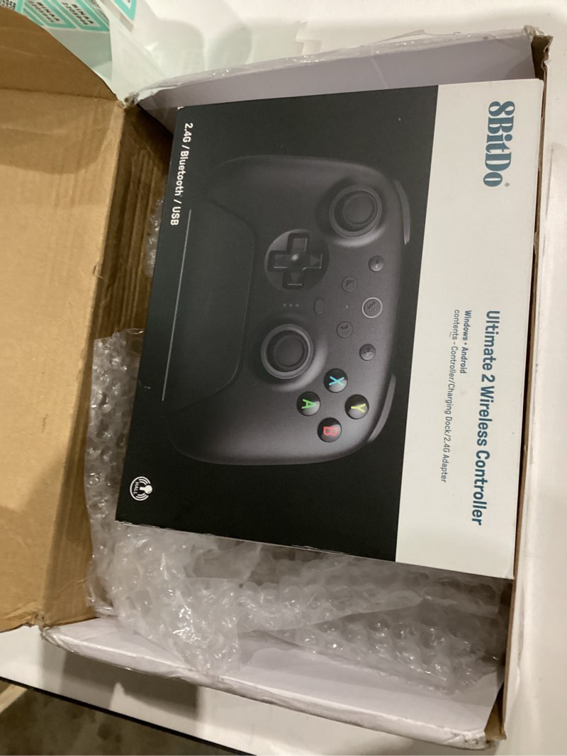 Condition photo showing Good Condition for 8BitDo Ultimate 2 Wireless Controller for Windows PC, Apple, Steam & Android, Gaming Controller with TMR Joysticks, Hall/Tactile Triggers, Motion Control, RGB Fire Ring, 1000Hz Polling Rate, Black Ultimate 2 Wireless Black