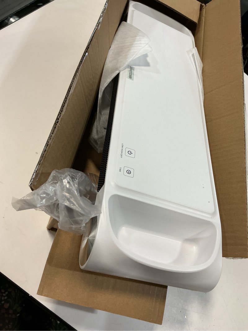 Condition photo showing Good Condition for Desk Heater for Office 330W - 2 in 1 Monitor Stand Desk Heater with Timer 2 Heat Levels USB Ports - Quiet Keyboard Office Hand Warmer - White