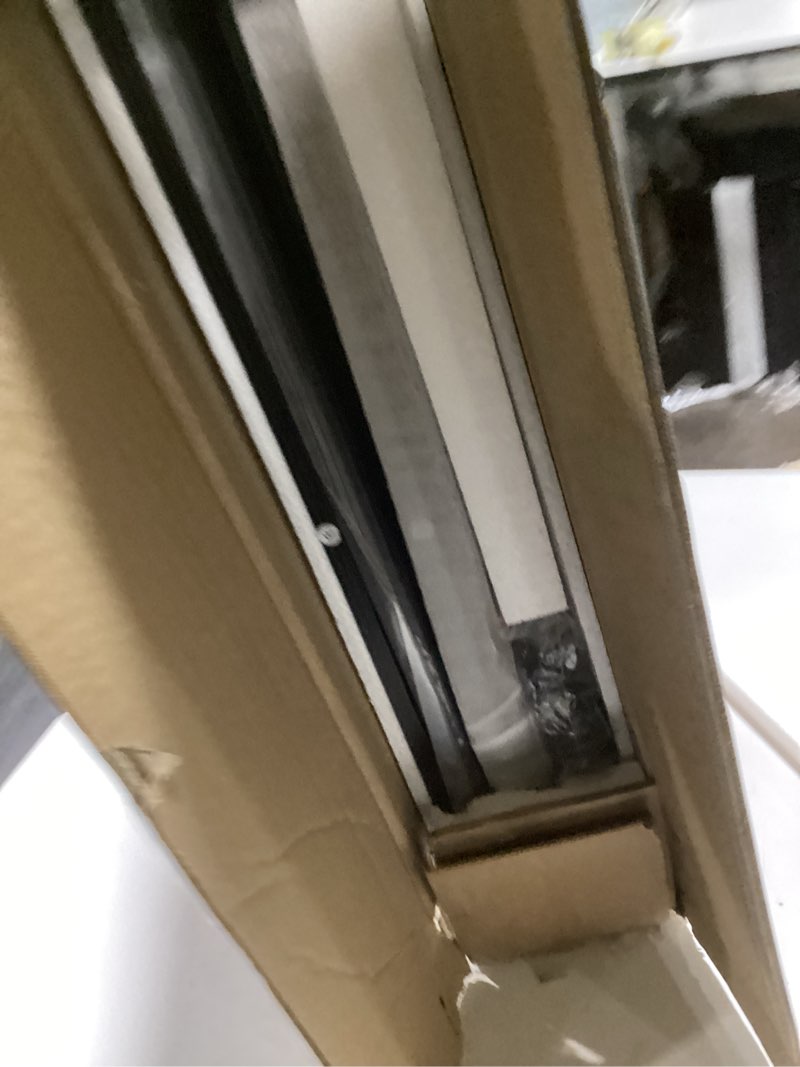 Condition photo showing New/Like New for DWANTON Dog Crate Furniture with Cushion, Wooden Dog Crate with Double Doors, Dog Furniture, Dog Kennel Indoor for Small Dog?End Table, 27.2" L, Black+Warm Brown 27.2"L x 20.1"W x 23.6"H Black+Warm Brown